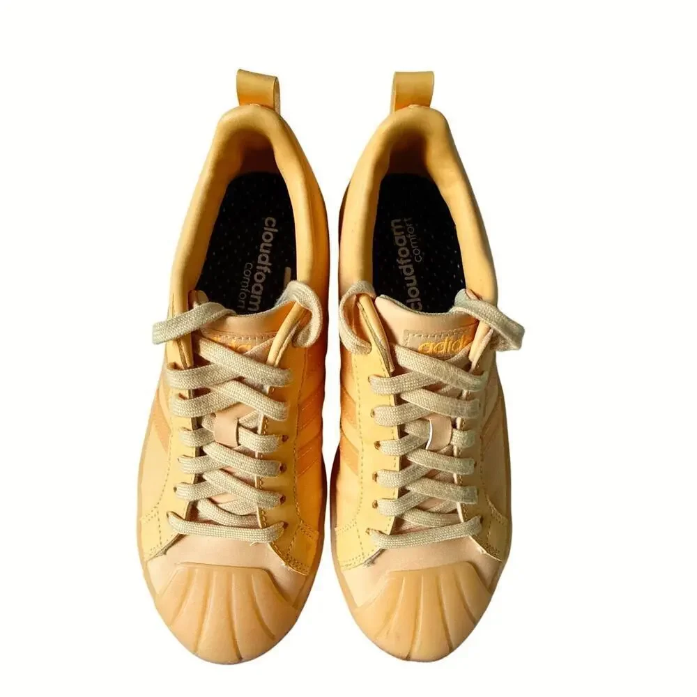 Adidas Streetcheck Sneaker - Women's Size 7 Orange Leather  Casual EUC